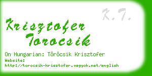 krisztofer torocsik business card