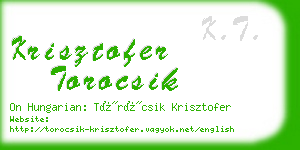 krisztofer torocsik business card